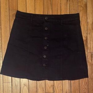 Mossimo Supply Co. Black Mini Skirt with Buttons